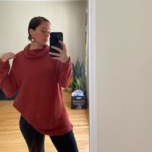 Cozy red knitted old Navy sweater